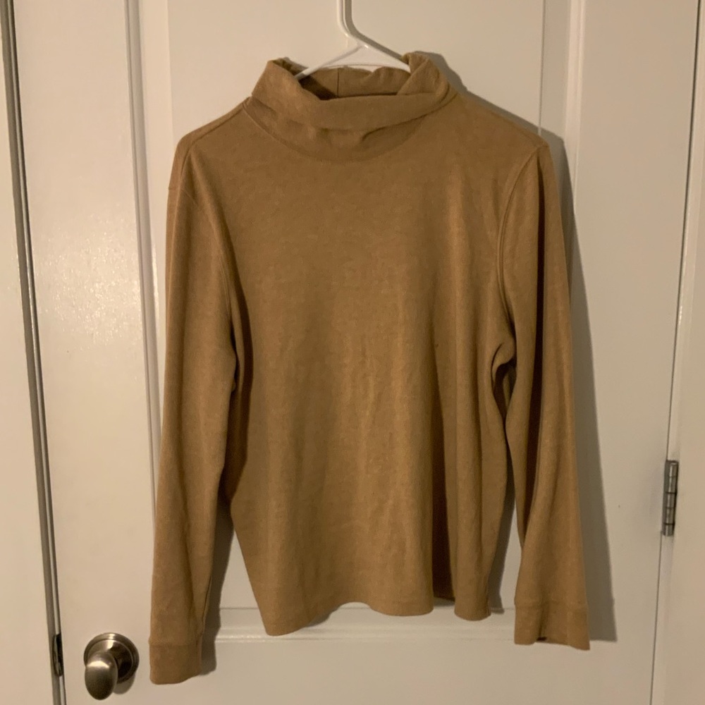 Neutral tan turtleneck, perfect for layering! Size XL